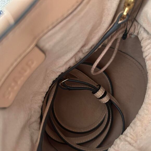 Staud Dani Pleated Leather Bucket Bag – Neutral Luxe Minimalist Style like new - Picture 8 of 8